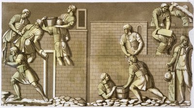 Soldats romains construisant un fort, vers 1820-1839 - Vittorio Raineri