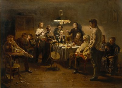Une soirée conviviale, 1875-1897 - Vladimir Egorovic Makovsky