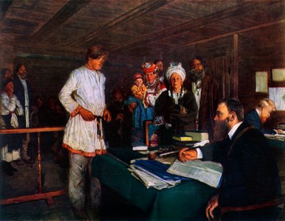 Au bureau - Vladimir Egorovic Makovsky