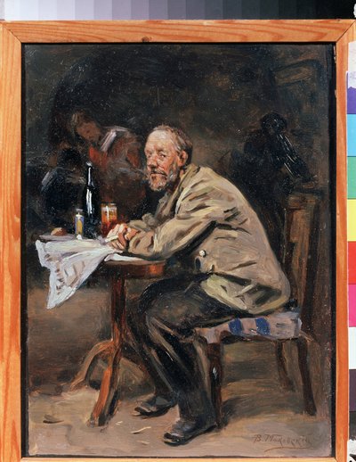 Un buveur. Peinture de Vladimir Yegorovich Makovski (Makovsky, Makovskij) (1846-1920) - Vladimir Egorovic Makovsky