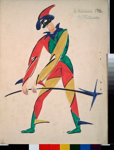 Arlequin, Design pour un costume de fantaisie - Vladimir Evgrafovich Tatlin