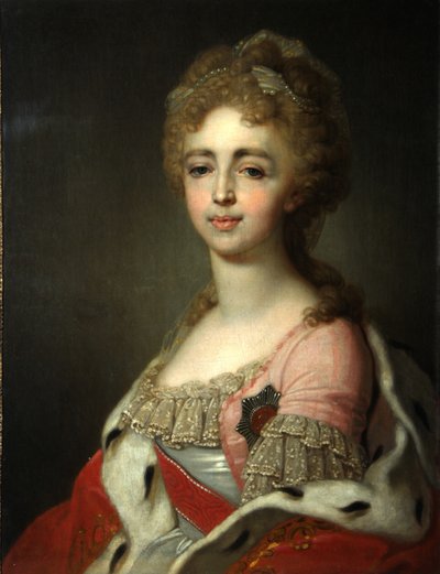 Portrait de la grande-duchesse Alexandra Pavlovna 1783-1801, fille de l