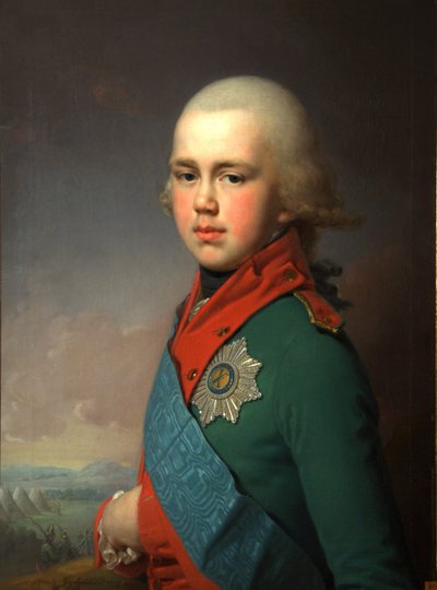Portrait du grand-duc Constantin Pavlovitch de Russie 1779-1831, 1795 - Vladimir Lukich Borovikovsky