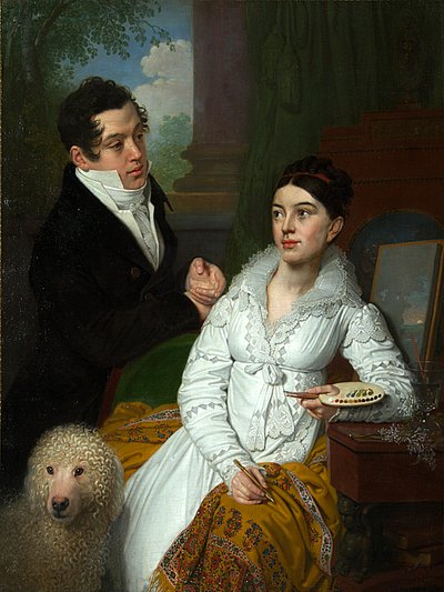 Portrait de la princesse Alexandra Gregorievna et du prince Aleksey Alexandrovich Lobanov Rostovsky - Vladimir Lukich Borovikovsky