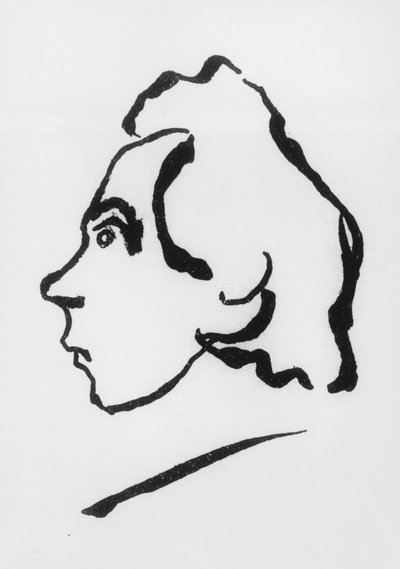 Portrait de Viktor Vladimirovitch Khlebnikov, plus connu sous le nom de plume de Velimir Khlebnikov (1885-1922) (dessin) - Vladimir Vladimirovic Majakovskij