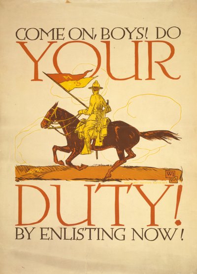 Allez les gars ! Faites votre devoir ! En vous enrôlant maintenant ! 1917 - Vojtch Preissig