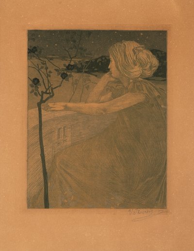 Méditation sur le balcon, 1899-1900 - Vojtěch Preissig