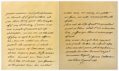 Lettre de François Marie Arouet de Voltaire à George Keat, 16 janvier 1760 - Voltaire