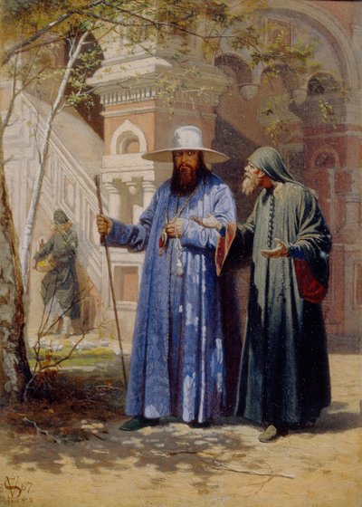 Patriarche Nikon au monastère de la Nouvelle Jérusalem, 1867 - Vyacheslav Grigoryevich Schwarz
