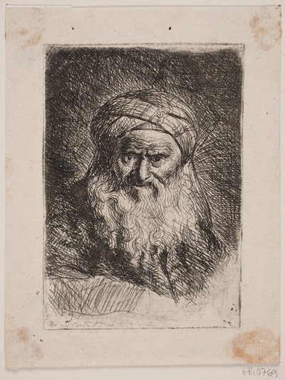 Vieil homme avec turban - W.A. Müller