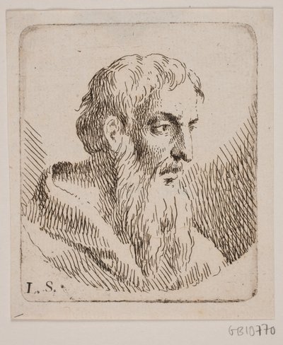 Vieil homme avec une longue barbe - W.A. Müller