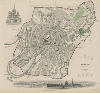 Carte de Moscou, 1836 - W.B. Clarke