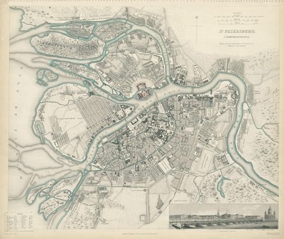 Carte de Petersburg, 1834 - W.B. Clarke