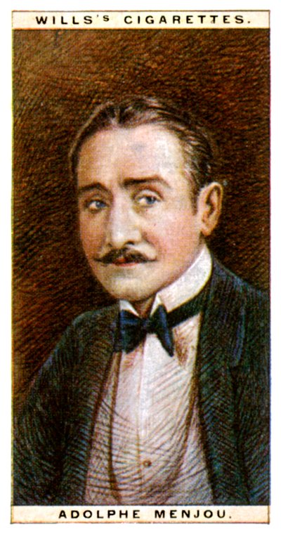Adolphe Menjou 1890-1963, acteur américain, 1928 - WD and HO Wills