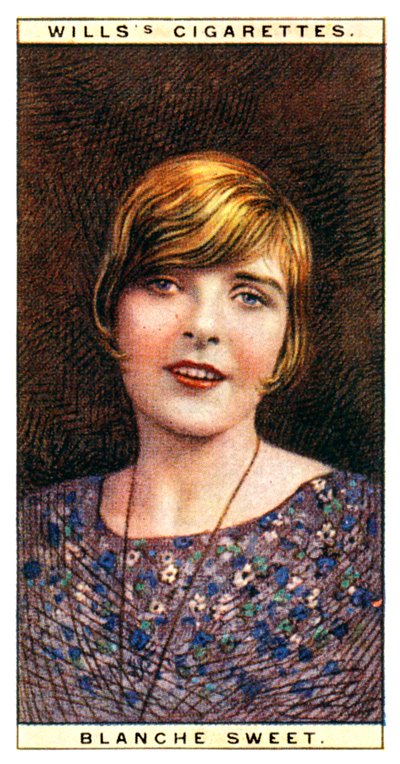 Blanche Sweet 1896-1986, actrice américaine, 1928 - WD and HO Wills