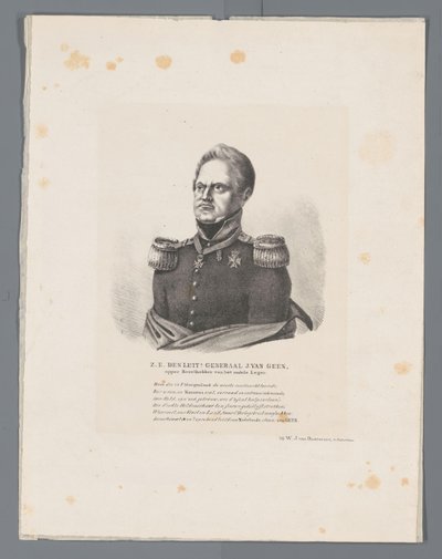 Le lieutenant général J. van Geen, commandant en chef de l