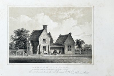 Gare de Lenton, chemin de fer de Nottingham et Mansfield, c.1848 - W.L. Walton