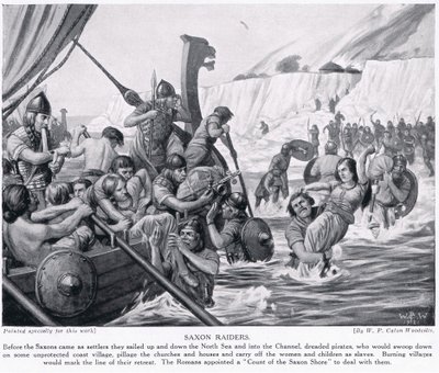 Raiders saxons, illustration de 