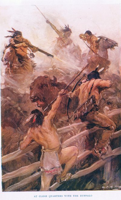À bout portant avec le buffle, illustration de 