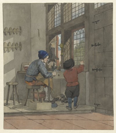 Cordonnier dans son atelier - W. Barthautz