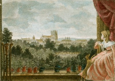 Vue depuis la salle de petit-déjeuner de Mme Cosway à Schomberg House, 80-82 Pall Mall, Londres, 1789 - W Birch