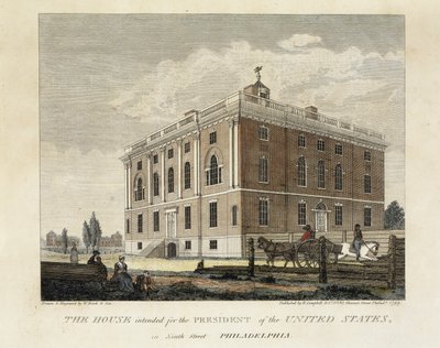 La maison destinée au président des États-Unis dans Ninth Street, Philadelphie - W. Birch and Son