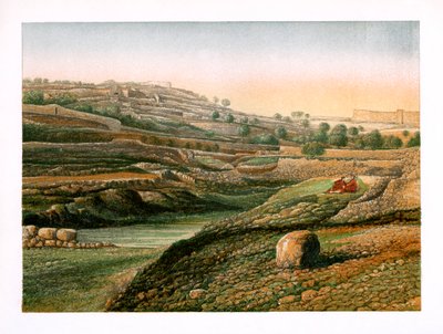 La Vallée et le Bassin Inférieur de Gihon, Jérusalem, c1870 - W. Dickens