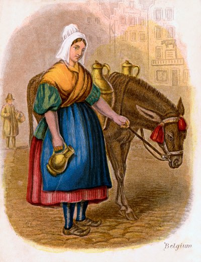 Femme laitière belge, 1809 - W. Dickes