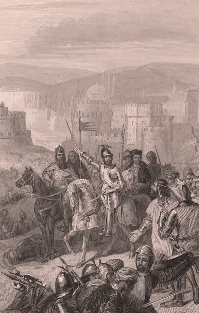 Le maréchal de Boucicaut force le sultan Bayezid à arrêter le siège de Constantinople - John Ward Dunsmore