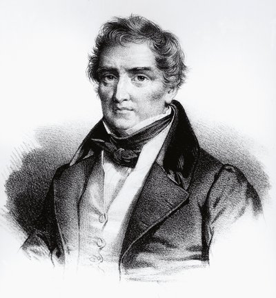Portrait de François Joseph Victor Broussais (1772-1838) médecin français, gravure - John Ward Dunsmore