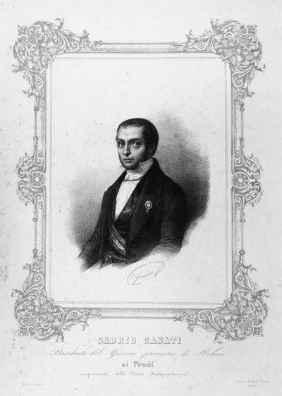 Portrait de Gabrio Casati (1798-1873), homme politique italien - John Ward Dunsmore