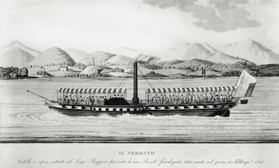 Verbano, premier bateau à vapeur mis en service sur le lac Majeur - John Ward Dunsmore