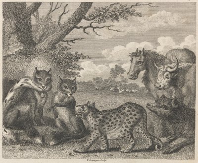Le lion, le renard et les oies - W. Grainger