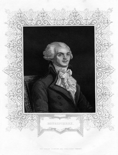 Maximilien Robespierre, un des leaders de la Révolution française, 19ème siècle - W H Moll