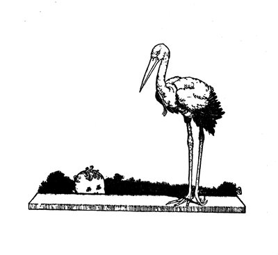 Cigogne ! Cigogne ! Cigogne aux longues jambes !, vers 1930 - William Heath Robinson