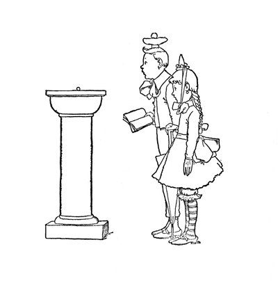 Les pois ont été présentés dans le cabinet de curiosités, vers 1930 - William Heath Robinson