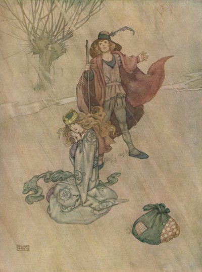 Le porcher grondé et la pluie tombait, vers 1930 - William Heath Robinson