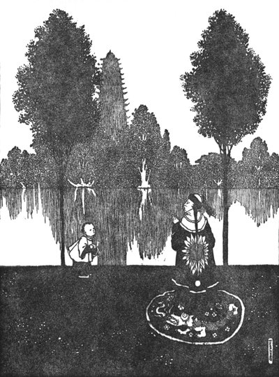 Ils adoraient la ville, le palais et le jardin, vers 1930 - William Heath Robinson