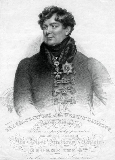 George IV, roi du Royaume-Uni et de Hanovre, 19e siècle - W. Holl