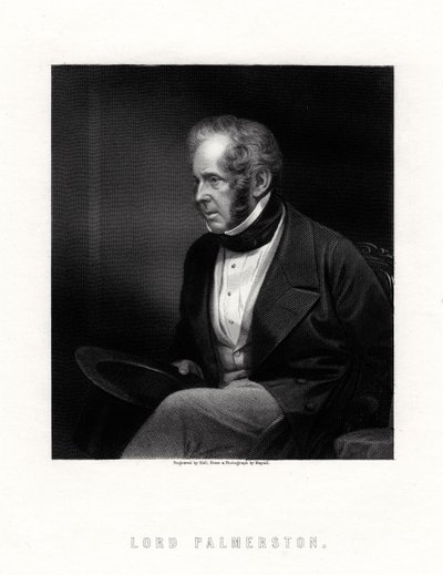 Lord Palmerston, premier ministre britannique, 19ème siècle - W. Holl