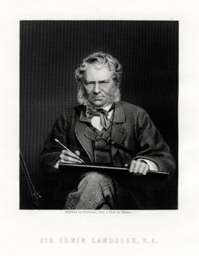 Sir Edwin Henry Landseer 1802-1873, peintre britannique, 19ème siècle - W. Holl