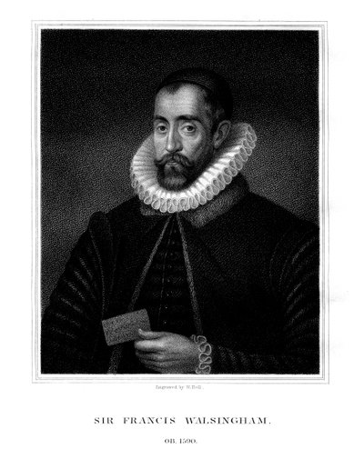Sir Francis Walsingham, maître espion de la reine Elizabeth I, 1824 - W. Holl