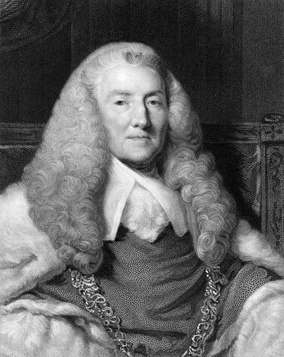 Portrait de William Murray, 1er comte de Mansfield, juge et homme politique britannique du 18e siècle, 1836 - W. Holl