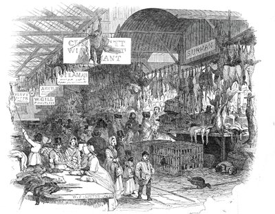 Leadenhall Market, la veille de Noël, 1845 - W. J. Linton