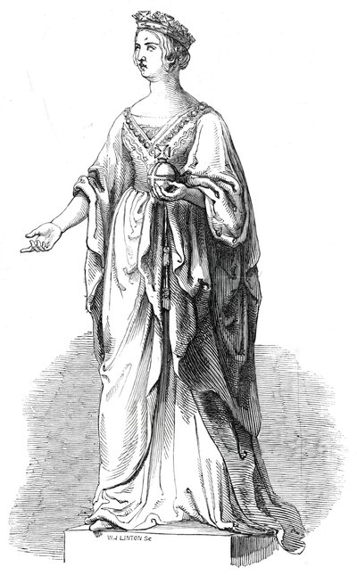 Statue en marbre de Sa Majesté, dans la Bourse Royale - W. J. Linton