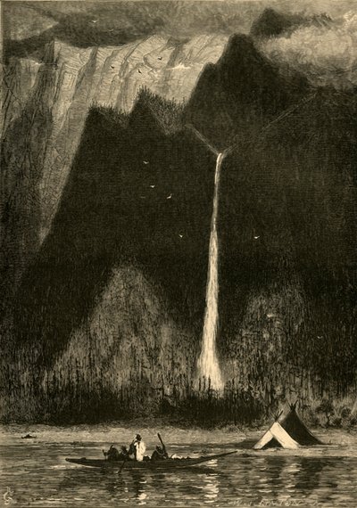 Chutes de Multanomah, 1872 - W. J. Linton