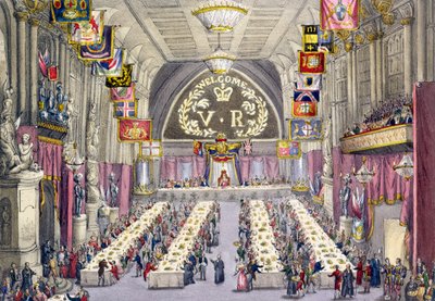 Le crieur public proclamant le toast de santé à la reine Victoria lors d