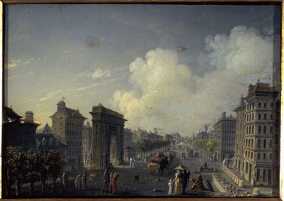 La porte de Saint-Denis et le boulevard, entre 1801 et 1850 - W. Lebelle