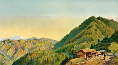 Le Retraite, Mushobra, Maison du Général Roberts sur les collines près de Simla, années 1850, 1901 - W McCracken
