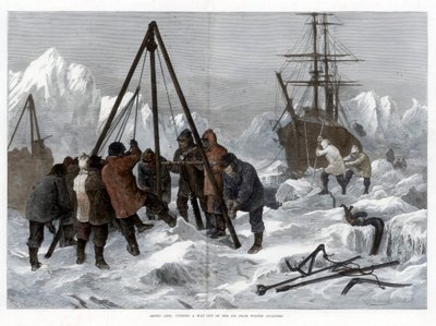 Vie arctique, dégagement de la glace des quartiers d